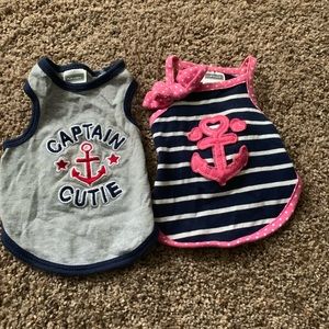Bundle of 2 anchor dog shirts